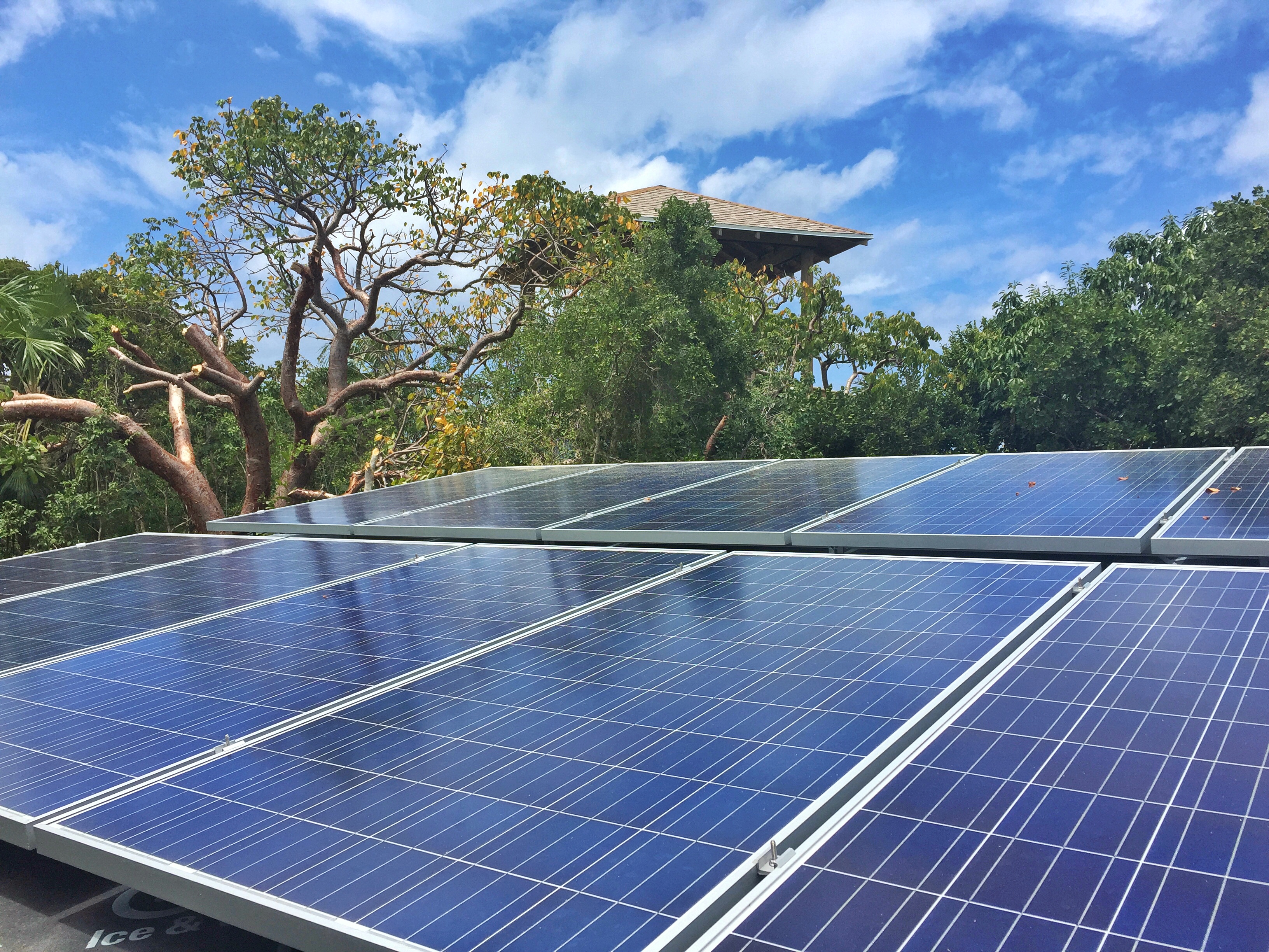 solar panel array rose island