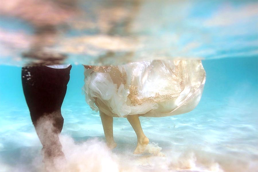 trash the dress under water